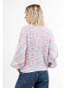 myMo Damen Strickpullover in Rosa Mehrfarbig