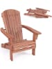 COSTWAY Adirondack Stuhl klappbar in Braun