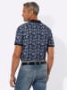 Sieh an! Kurzarm-Poloshirt in marine-bleu-bedruckt