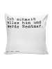 Mr. & Mrs. Panda Dekokissen Ich schmeiß alles hin... mit Spruch in Weiß