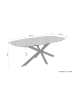 byLiving Tisch OVAL in Stein-Optik - 200 x 100, H 76 cm