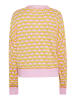 Swirly Damen Cardigan in Pink Limone Orange