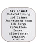 Mr. & Mrs. Panda Untersetzer Glas Spruch Bester Trainer mit Spruch in Weiß