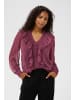 Kaffe Bluse langarm KAmarcella Regular fit in Tulipwood W. Black C. Lines