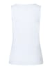 More & More Stretch-Basic-Top, Vorderteil gedoppelt in white