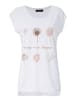Aniston CASUAL T-Shirt in weiß-zimt-roségoldfarben