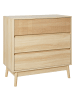 Beliani Kommode WALES in Braun - (W) 80 x (H) 80 x (L) 40 cm