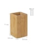 relaxdays 3 x Zahnputzbecher in Natur - (H)11,5 cm