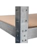 relaxdays Schwerlastregal 875 kg in Silber - (B)90 x (H)180 x (T)40 cm