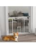 Pawhut Hunde Türschutzgitter Weiß 74-100L x 4B x 76H cm