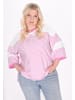 myMo Women Plus Size Blouse in light pink stripes