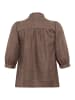 KAFFE curve Langarm-Bluse KCellinor in Deep Taupe CC