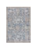 KADIMA DESIGN Waschbarer Teppich Vintage Floral, Orientalisch, Wohnzimmer in Blau
