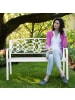 relaxdays Gartenbank in Weiß - (B)124,5 x (H)78 x (T)58 cm