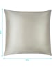 Aspero 2x Seiden Kissenbezüge 80x80 cm Enna in Taupe