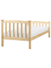 Beliani Einzelbett GIVERNY in Braun - (W) 99 x (H) 83 x (L) 208 cm