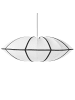 Beliani Pendelleuchten GUASARE in Weiß/Schwarz - (W) 70 x (H) 80 x (L) 70 cm