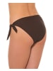 Aquarti Damen Bikinihose seitlich zum Binden in schönen Unifarben in braun