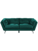 Beliani 3-Sitzer Sofa LENVIK in Grün/Schwarz - (W) 210 x (H) 75 x (L) 90 cm
