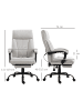 Vinsetto Massage-Bürostuhl-65L x 74B x 111-119H cm-Hellgrau