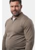 Men Plus Poloshirt in braun grau