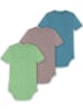 Normani Outdoor Sports 3er Set Bio Baby Body Kurzarm aus Merinowolle für Junge und Mädchen in Blau/Rosa/Grün