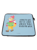 Mr. & Mrs. Panda Laptop Tasche Fuchs  Schlittschuhe mit Spruch in Eisblau