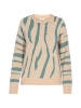 IZIA Damen Pullover in beige türkis