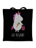 Mr. & Mrs. Panda Tüte Einhorn Vegan mit Spruch in Schwarz