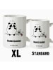 Mr. & Mrs. Panda Riesenkaffeetasse Panda Dankeschön mit Spruch in Weiß