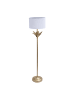 relaxdays Stehlampe in Weiß/ Gold - (H)152,5 x Ø33 cm