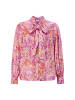 Rich & Royal Printed Blouse with Bow in Soft Orchid