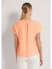 MADELEINE Sommerliches Freizeitshirt mit Falten in pfirsich