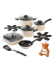 Stoneline Kochgeschirr-Set 15-teilig 18/20/24 in Beige