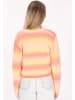 myMo Damen Sweater in Orange Mehrfarbig
