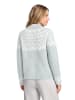 BETTY & CO Strickpullover mit Jacquard in Grau/Weiß