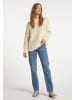 IZIA Damen Strickpullover in Wollweiss