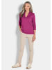 GOLDNER Shirt Elegantes Basic-Shirt mit V-Ausschnitt in beere