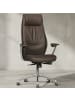 KADIMA DESIGN Bürostuhl Echtleder Schreibtischstuhl X-XL 120 kg in Braun