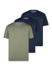 Redmond T-Shirt Basic in Dunkelblau / grün