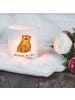 Mr. & Mrs. Panda Glas Teelichthalter Affe mit Spruch in Transparent