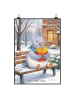Mr. & Mrs. Panda Bild Taube Winter Pommes Design ohne Spruch in Weiß