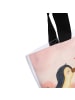 Mr. & Mrs. Panda Strandtasche Pinguine Kuss Design mit Spruch in Weiß