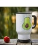 Mr. & Mrs. Panda Travel Mug Avocado Kern ohne Spruch in Weiß