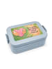 Mr. & Mrs. Panda Lunchbox Faultiere Herz Design mit Spruch in Blau Pastell