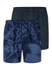 Schiesser Boxershorts Single Jersey in Dunkelblau / blau