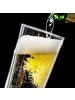 Mr. & Mrs. Panda Bier Glas Sternzeichen Löwe mit Spruch in Transparent