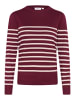 SAINT TROPEZ Strickpullover MilaSZ Gerade Passform in Burgundy G. Morn Stripe