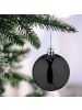 relaxdays 50-tlg. Weihnachtskugeln Set in Schwarz