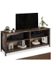 tectake Sideboard Navan 147 x 41 x 60,5 cm, Industrial Holz dunkel, rustikal